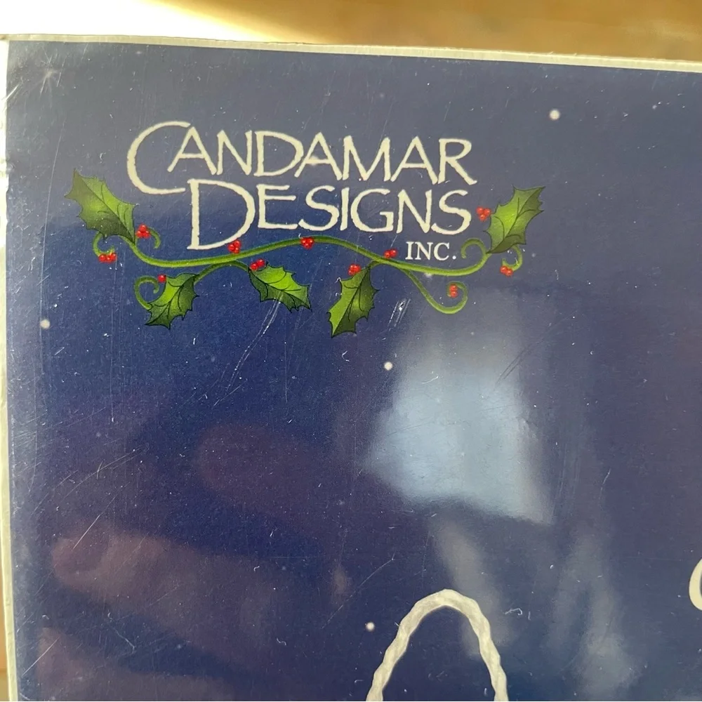 Candamar Designs 2002 Counted Cross Stitch Three Patriotic Heart Ornament #51385